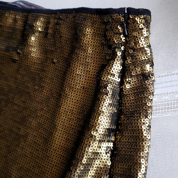 BCBG Maxazria New Skirt CATRINE Sequin Bronze Blackened Gold Mini Chic Party - Picture 13 of 13